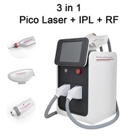 BEST 3 in1 Multifunctional IPL Laser Hair Removal Machine Nd Yag Laser Tattoo Removal Machine R/F Facial Lifting Hair Remov