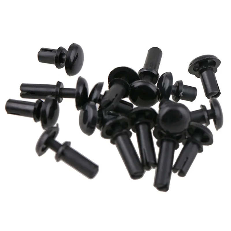 [R50 R60] Wholesale Black White Nylon  Bottom Dia Push Clips Rivets Fasteners Push-type plastic rivet R-shaped PC board