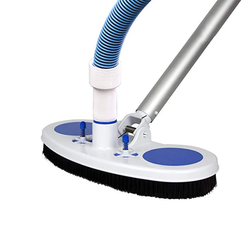 Swimming Pool Suction Vacuum Head Brush Cleaner Hard Curved Cleaning Tools Wall & Floor Brush Bristles Cleaner Broom