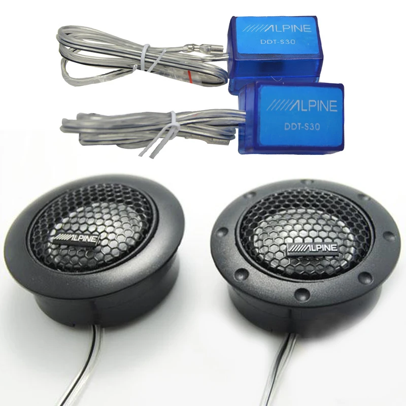2Pcs S30 altoparlanti Stereo per auto musica Soft Dome bilanciato tweeter per auto 180W Car Audio Silk Film Speaker box ad alta tensione