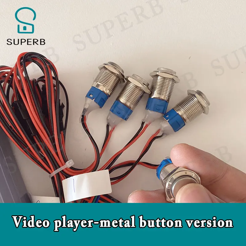 Chamber room prop video player metal button version from Superb press the buton to get the video clues doe room escape props