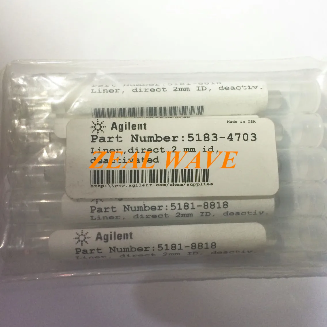 5183-4703 Liner Direct  2mm I.D  Deactivated 5PK Agilent Liner