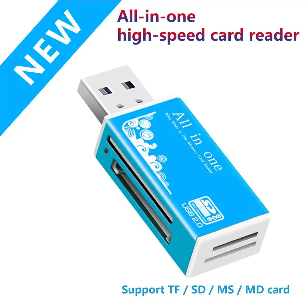 2in1 card readers USB 2.0 High Speed For Micro SD SDXC T-Flash TF Memory Card Reader Adapter