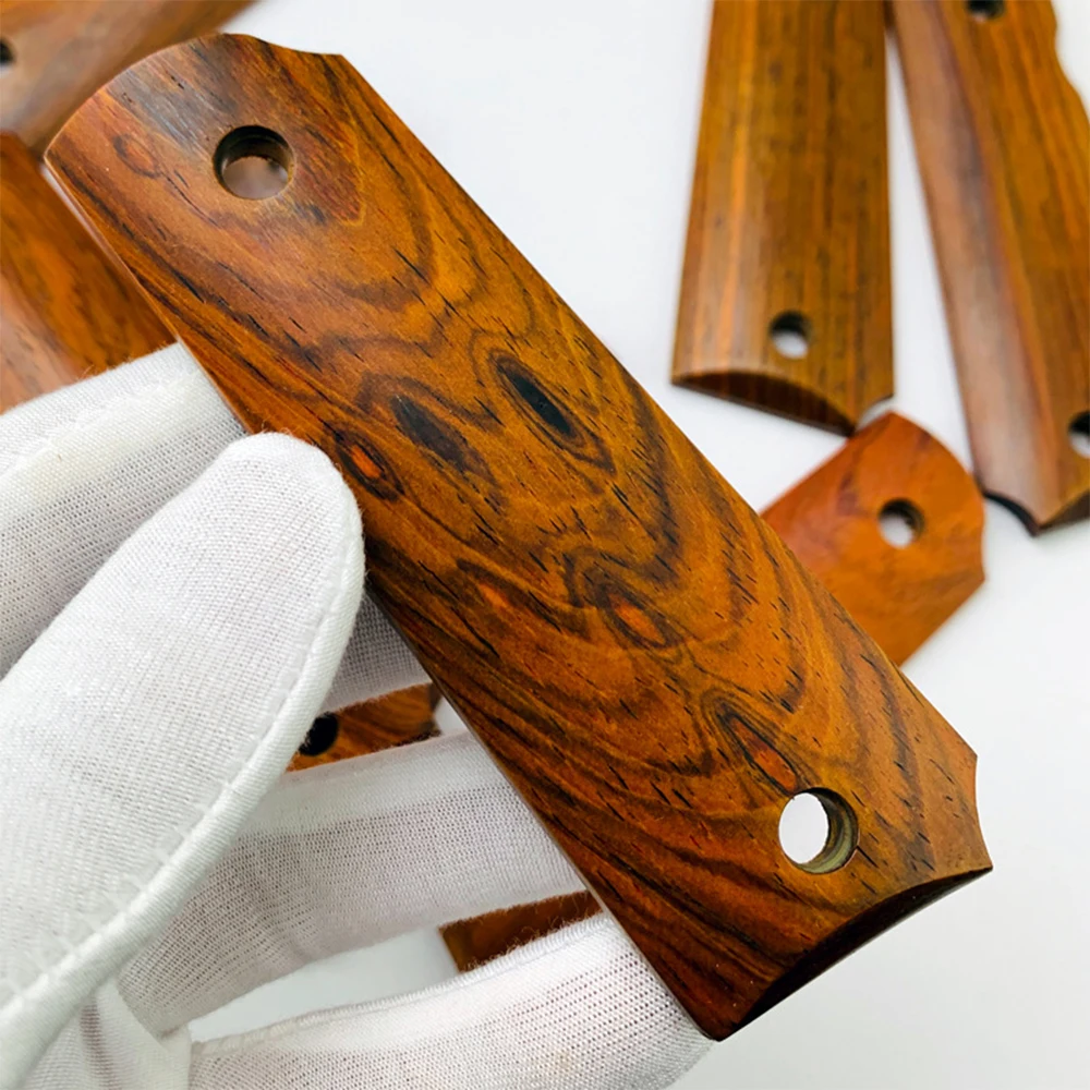 1 Pair 1911 Accessories Modified 1911 Grips Handle Natural Rosewood Custom Tactical Handle Dalbergia Wood Material