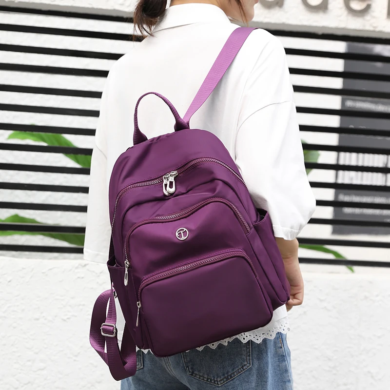 Vento Marea Reise Frauen Rucksack 2020 Design Schule Tasche Für Teenager Mädchen Casual Schulter Taschen Weibliche Nylon Rucksack Schwarz Geldbörse