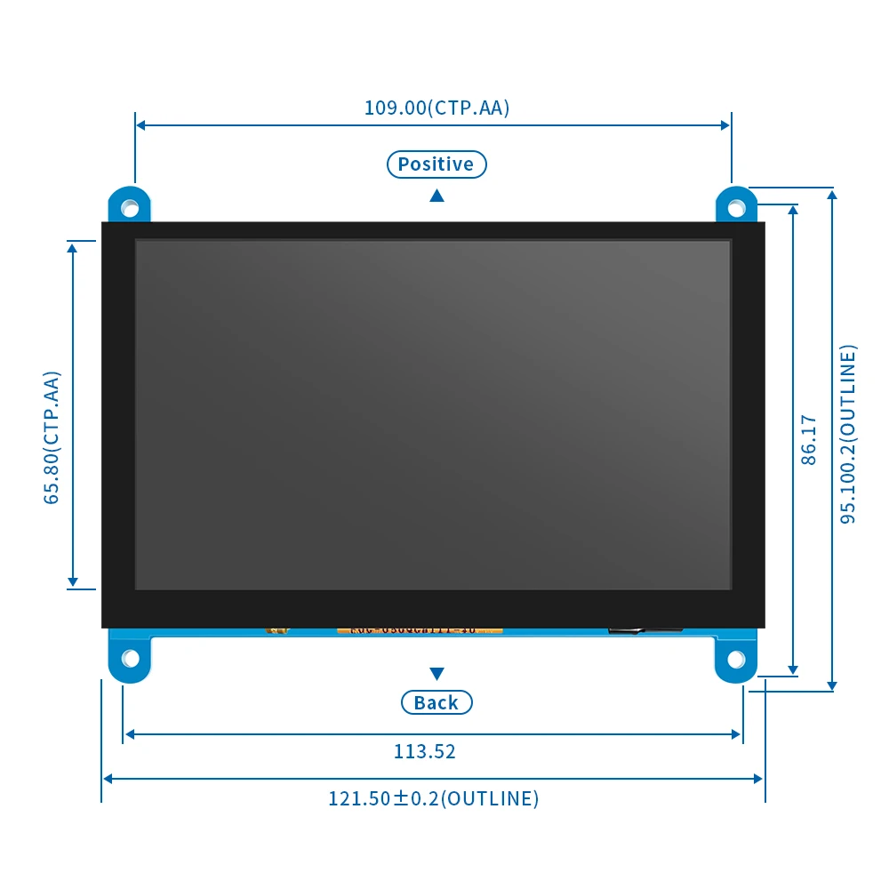 5inch AIDA64 LCD Display Capacitive Touch HDMI Module 800 x 480 for Raspberry Pi 3 Pi4 PC monitor 3D Printer orange pi screen