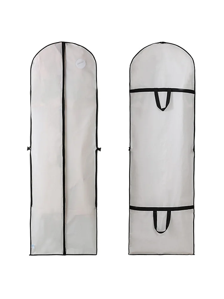 180x60cm Clothing Dust Cover Non-Woven Home Moisture-Proof Wardrobe Hanging Clothes Storage Bag Suit Dress Clothes Dust Cover