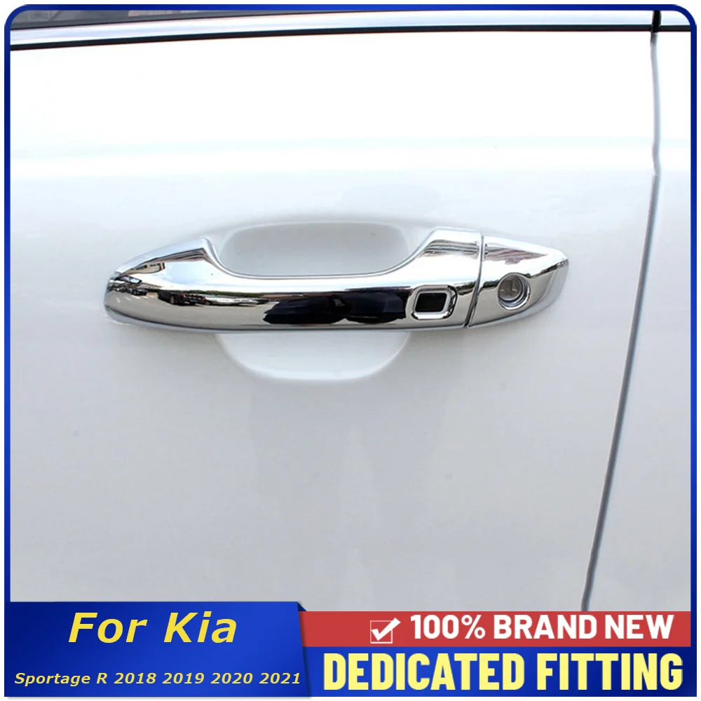 For Kia Sportage R 2018 2019 2020 2021 Car Outer Side Door Handle Cover Trims Frame Auto Parts 8Pcs/Set