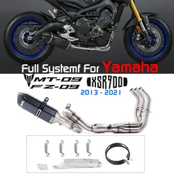 Full System For Yamaha Fz09 Mt09 mt-09 fz-09 Xsr900 2013 To 2021 Motorcycle Escape Exhaust Motorcycle Exhaust Full System