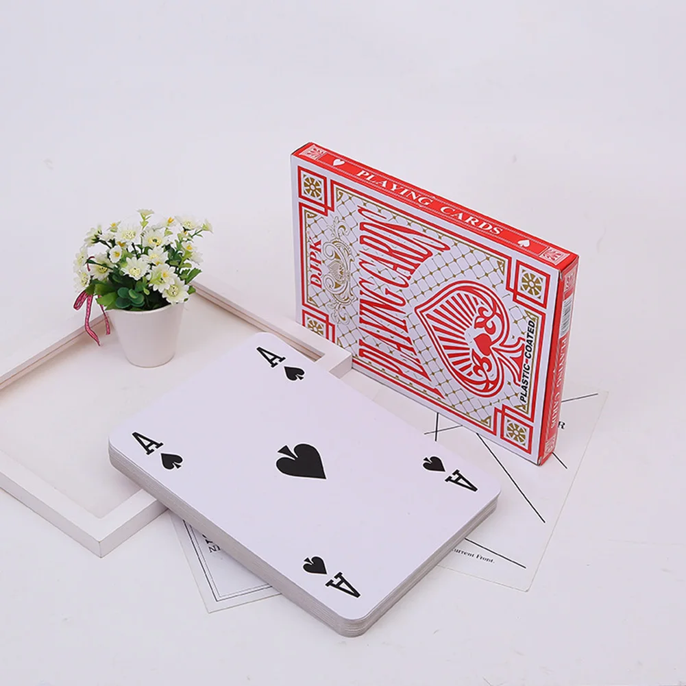 28*20cm Super Big Jumbo Playing Cards Full Deck Huge Standard Print Novelty Poker Index Playing Cards Fun Games Gift