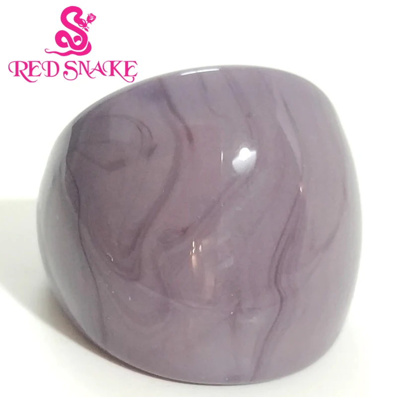 

RED SNAKE Fashion Ring Handmade Lavender Opaque Murano Glass Rings MR020