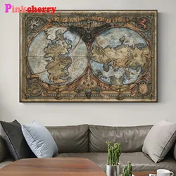 5D diamante pittura Westeros ed Essos mappa del mondo immagini Full Square rotondo diamante ricamo mosaico kit regalo punto croce