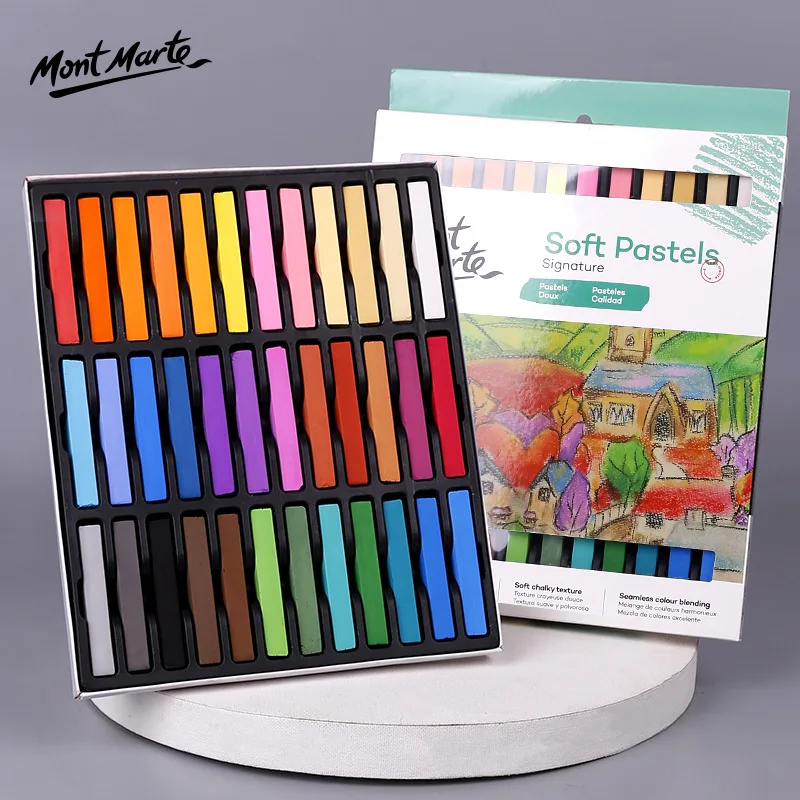 12/24/36 Colors Montmartre Pastel Square Colored Chalk Professional Quality Artistic Creation Carton/iron Box Art Supplies