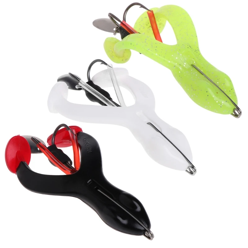 2024 New Fishing Bait Artificial Frog Soft Lure Anti Hanging Crankbait 9cm17g Sequin Hook