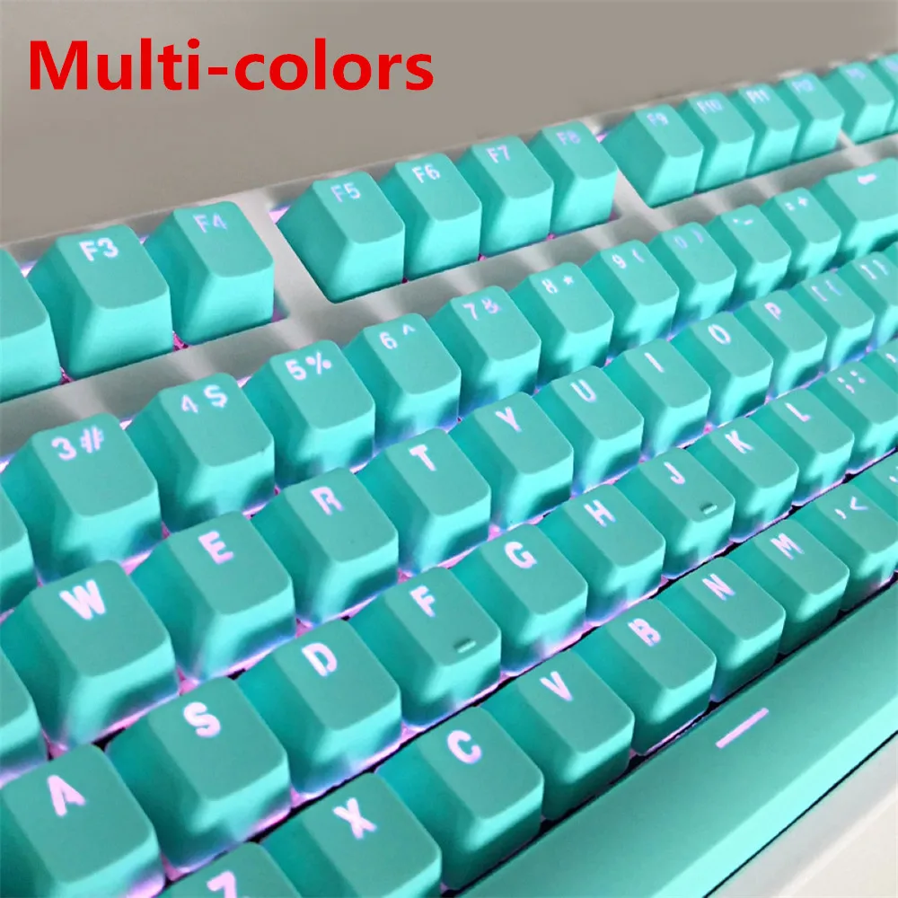 Multicolor Keycaps Backlit PBT Universal 104 Keys Set Profile English KeyCap for Mechanical Keyboard Cherry MX Keyboard Key Caps