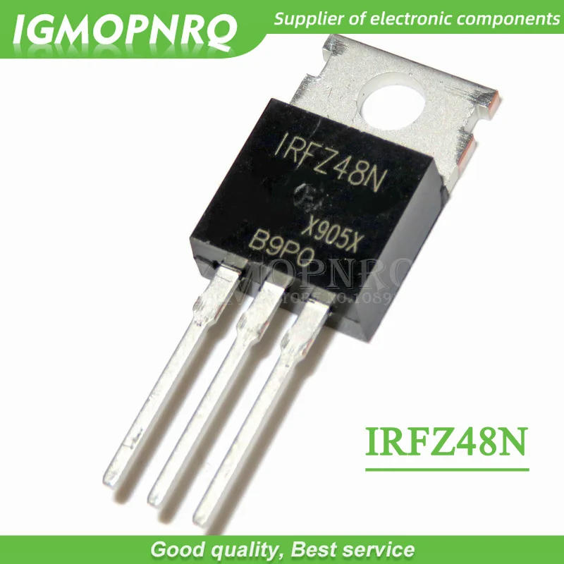 10ks IRFZ48N IRFZ48 IRFZ48NPBF MOSFET MOSFT 55V 64A 14mohm 54nc TO-220 nový originální