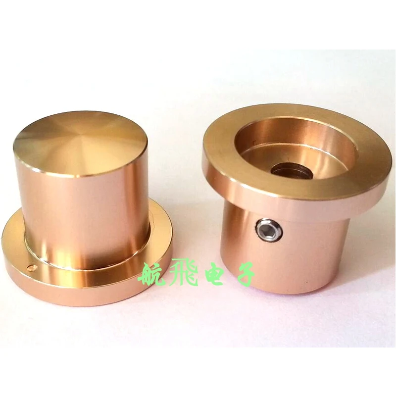 

KYYSLB 28X22mm Handle 20mm Amplifier Chassis Knob All Aluminum Alloy Solid Knob Potentiometer Volume Knob Champagne Gold Audio