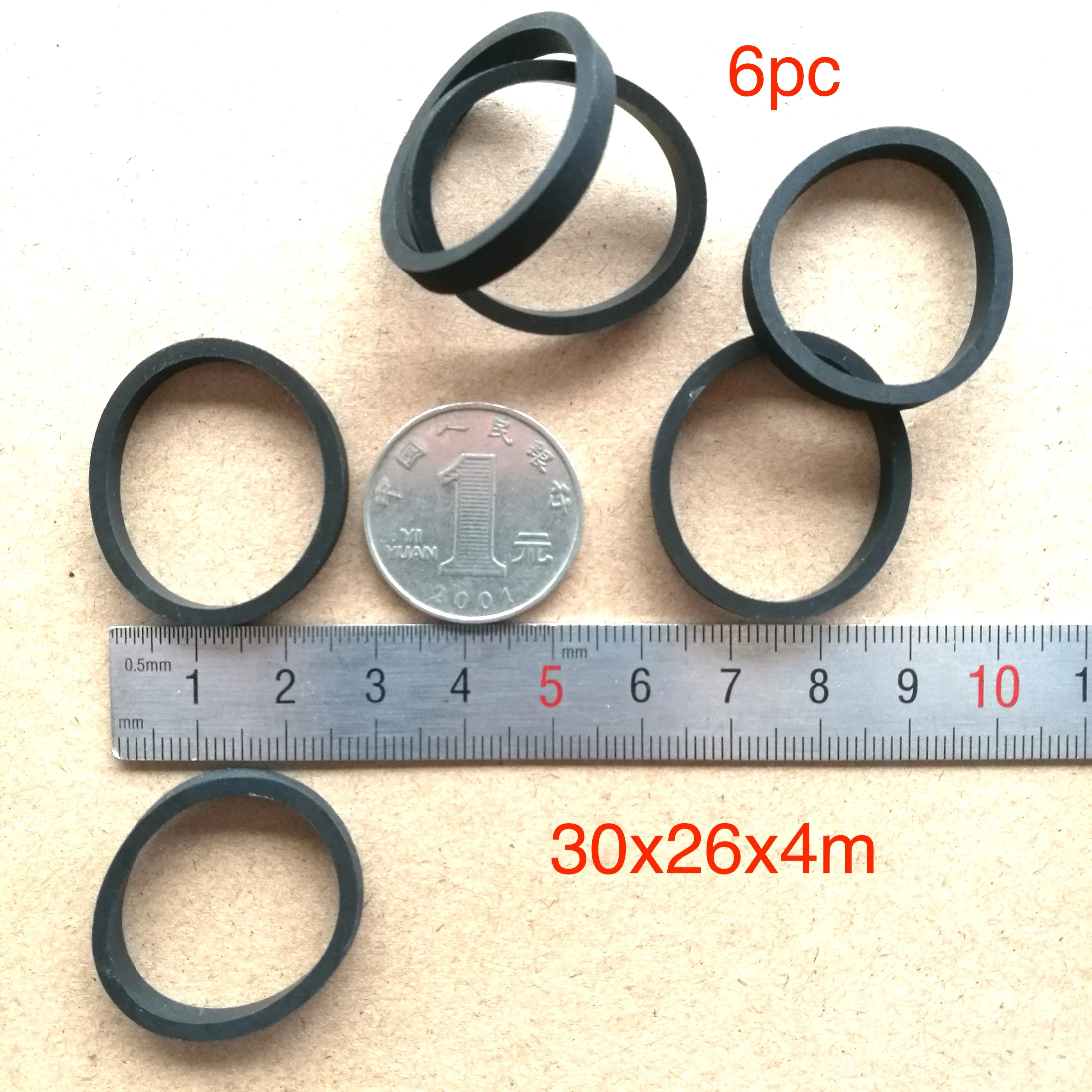 

6pcs 30x26x4mm wheel shock absorber for belt pulley cassette deck audio recorder cassette pinch roller Stereo player