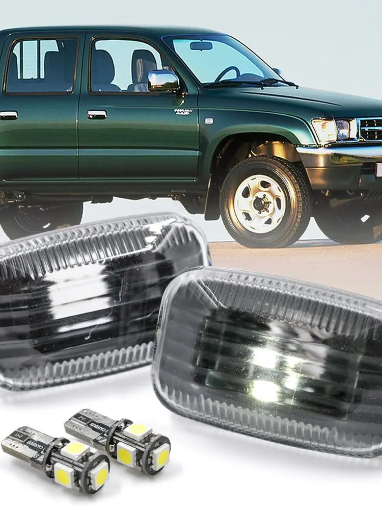 Clignotant latéral de garde-boue Euro clair avec ampoule, pour Toyota Hilux sixième génération LN140 LN150 LN160 LN170