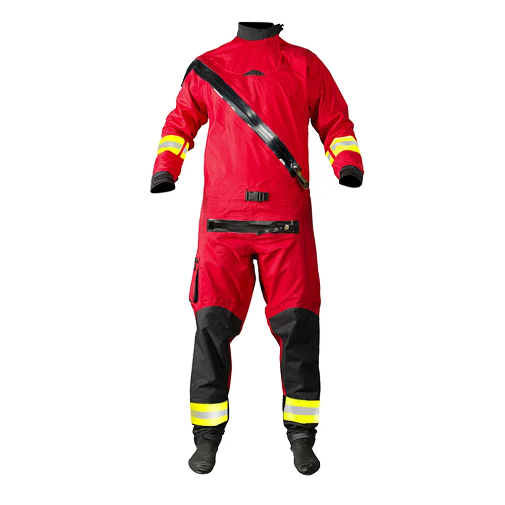 

Men's Kayak Dry Suits Three-layer Waterproof Material Latex Cuff and Splash Collar Kayaking Swimming Surfing Paddling DM30