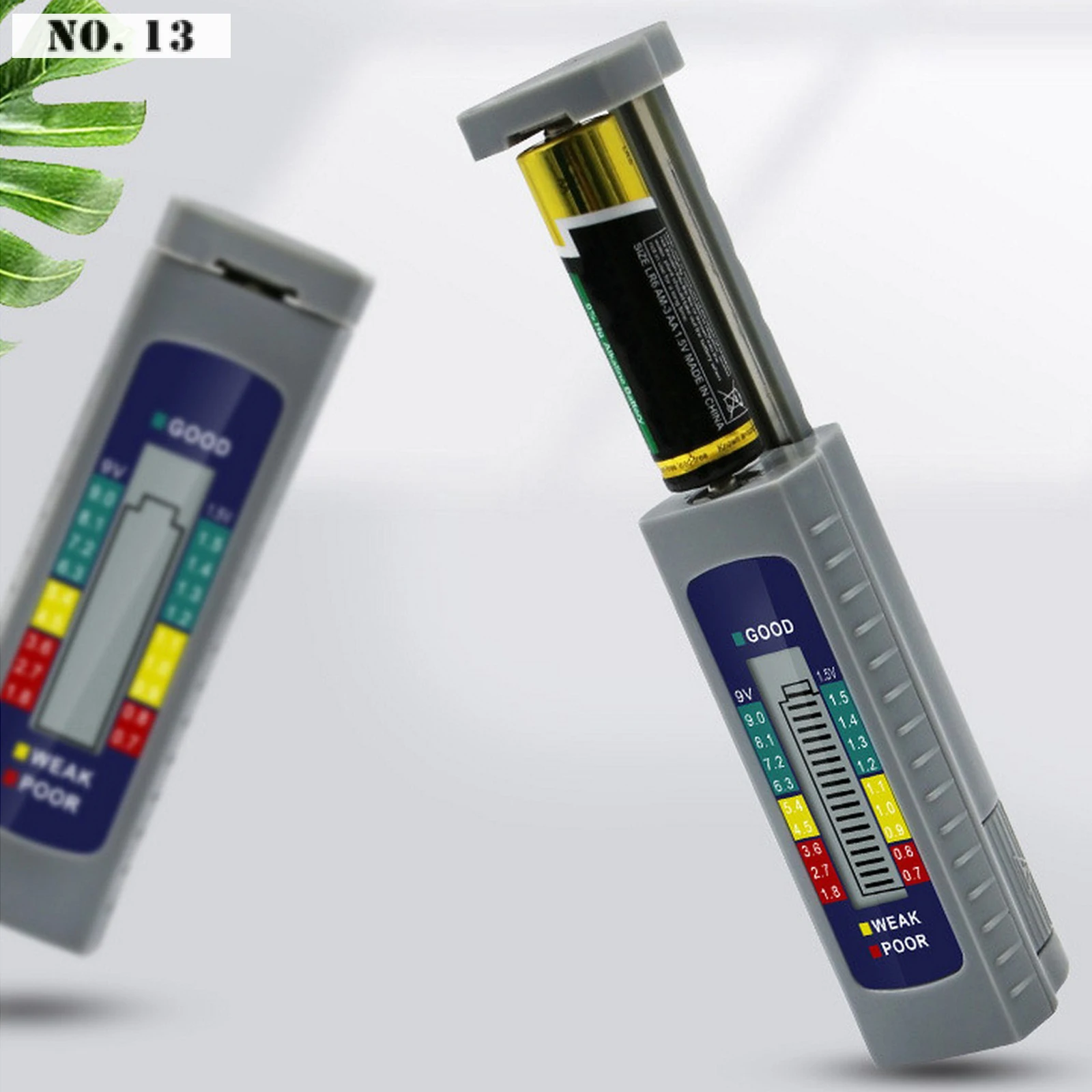 Digital Battery Tester LCD Display AA AAA 9V 1.5V Button Cell Battery Capacity Check Detector Capacitance Diagnostic Tool