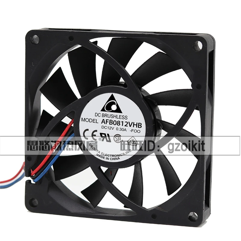 

New original AFB0812VHB 12v 0.30A 8cm 8015 double ball chassis CPU cooling fan