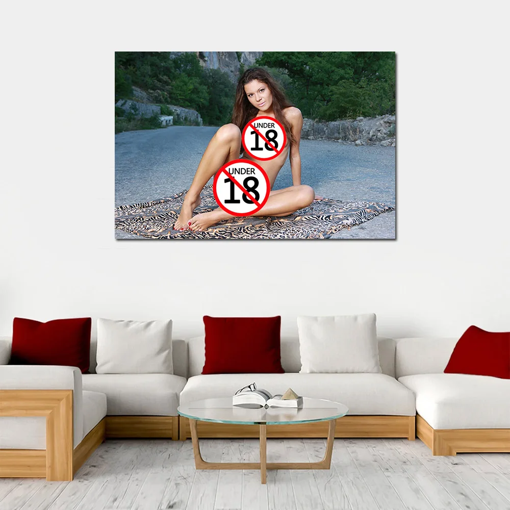 Sexy Young Girl Nude Beauty Pussy Wall Art Adult Model Posters and Print HD Canvas Painting for Living Room Home Decor