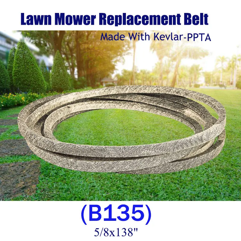 OEM Substituição V-Belt Compatível para Cub Cadet, Fibra de Aramida, 954-0642, 5/8 "x138, fazer com Kevlar Mower Belt, pano seco B135