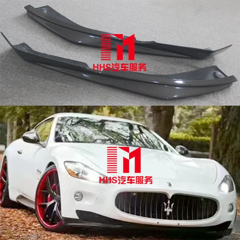 2pcs/set Carbon Fiber for Car Front Bumper Spoiler Lip Spoiler Side Aprons for Maserati Gran Turismo GT GTS 2007-2014