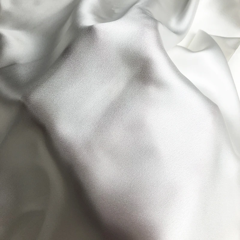 Real Silk 16 MM Off White Spandex  Satin Silk Dress Fabric Sewing Accessories  Stretch Fabrics for Sewing Clothes by The Meter