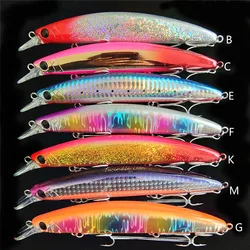 TSURINOYA 7PCS 130mm 23g  DW111 Long Casting Floating Minnow Hard Bait Sea Bass Saltwater Sea Fishing Lure