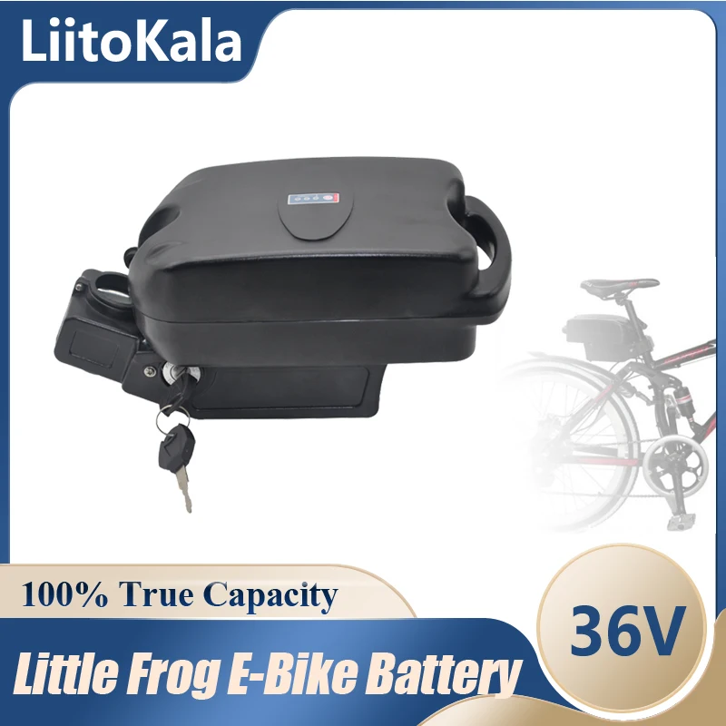 LiitoKala 36V 10Ah 12Ah 15Ah 20Ah little small frog under seat post e-bike ebike battery pack for 250w 350w 500w motor battery