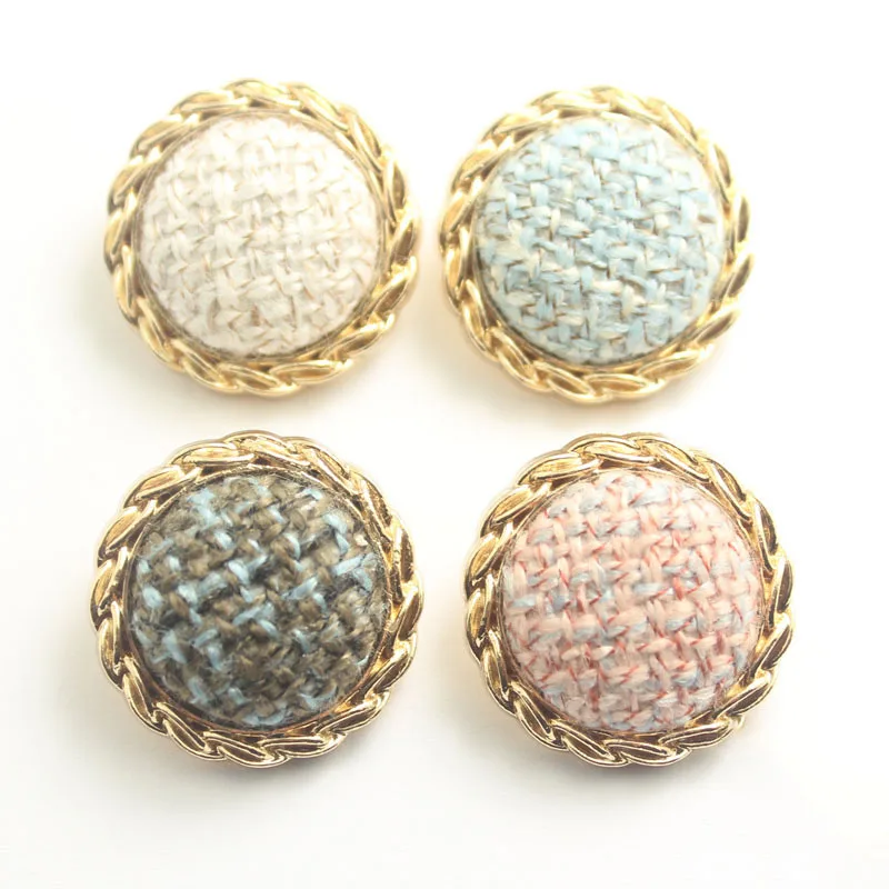 

10PCS Vintage Fashion Brand Buttons for Women Clothing Suit Golden Metal Button Sew on Clothes Decorative Sewing 18/21/25MM