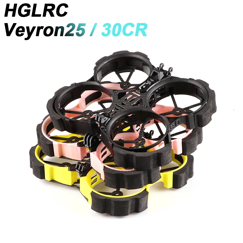 HGLRC Veyron25CR 2.5 Inch Veyron30CR 3Inch Cinewhoop Indoor FPV Frame Supports Both AIO/stack Installing For Long Flight Time RC