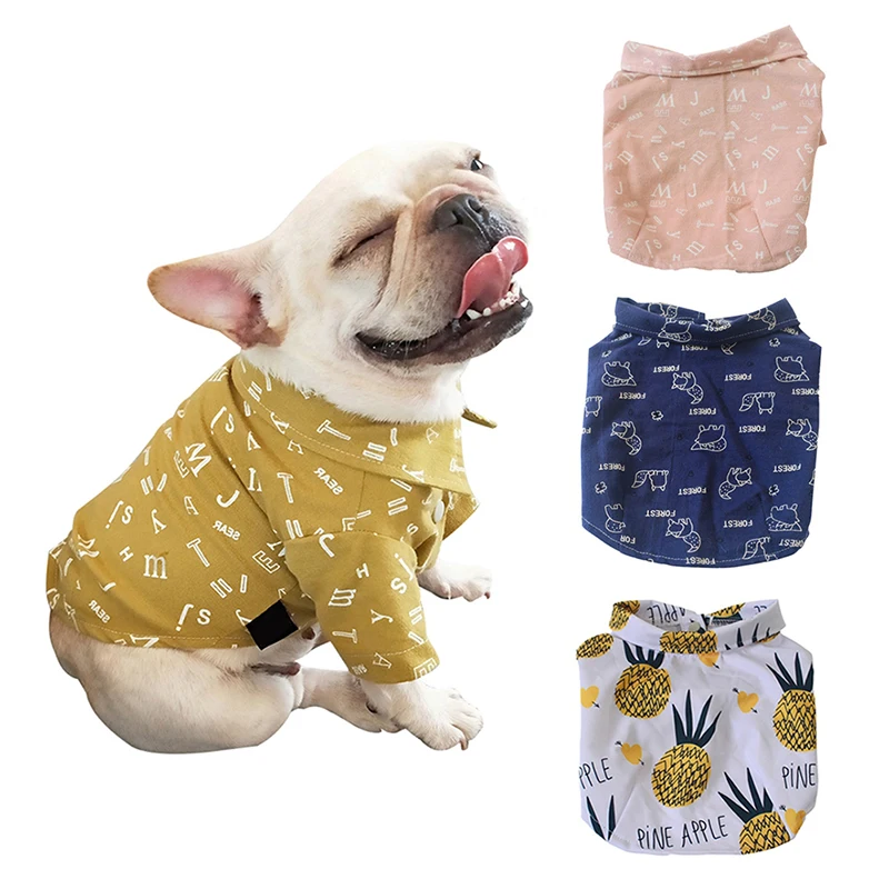 S-3XL Pet Dog Clothes Pajama Shirt Spring Summer Clothers For Dogs Cool Shirt Breathable Soft Cute Summer Pet Dogs Oufit Clothes