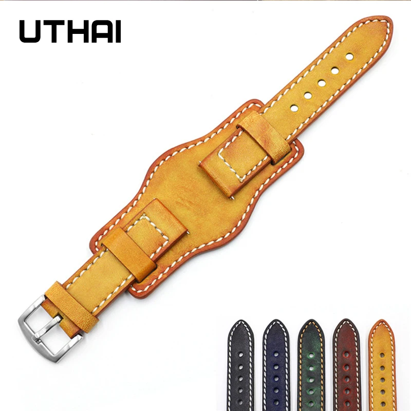 UTHAI G05 Cowhide Smart Watch for Men Band Bracelet 24mm 20mm 22mm Pallet Leather Watch Strap Bracelets Watchbands Free Shiping