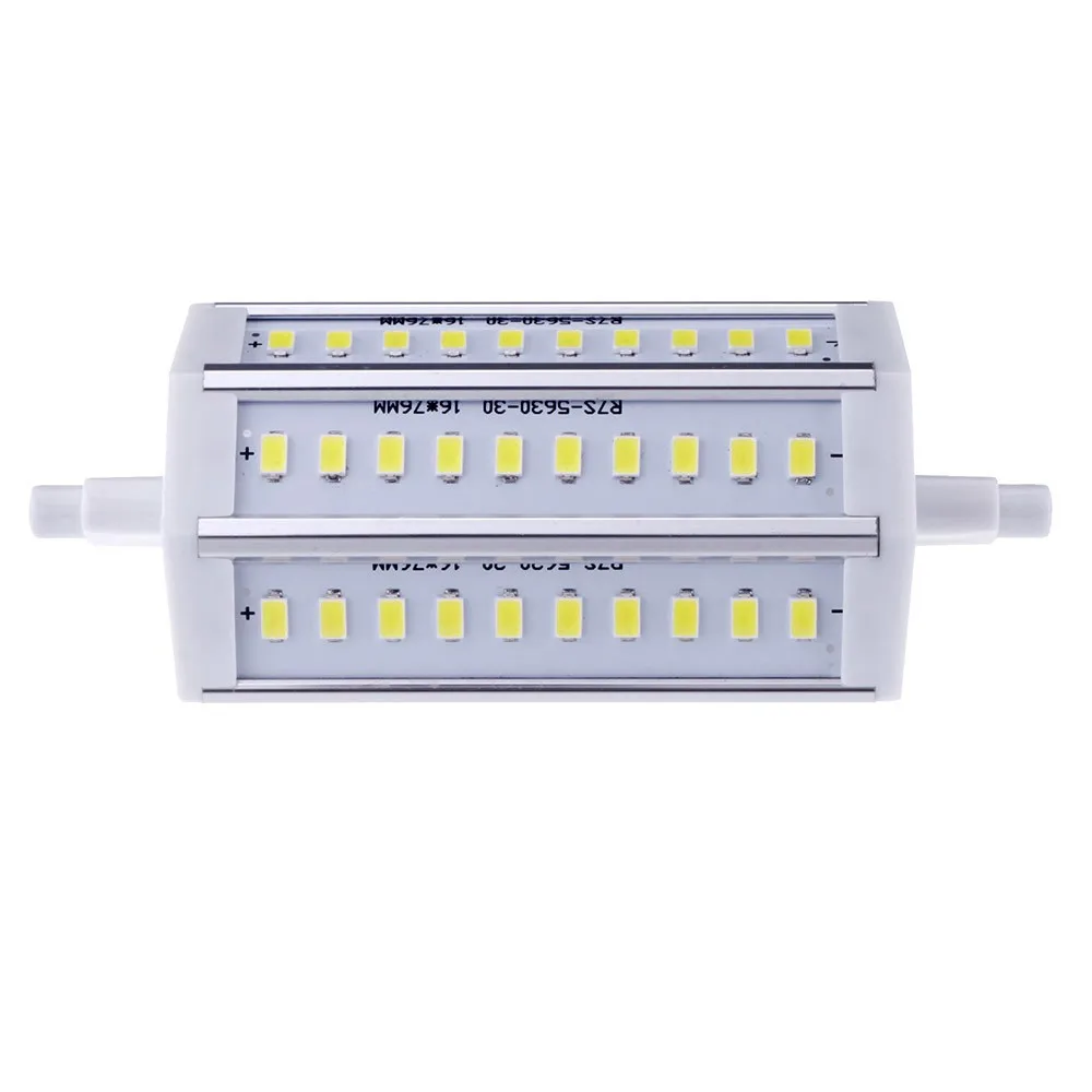 R7S 10W 30 LEDs 5630 SMD Energy Saving Light Bulb Lamp 118mm White 100-240V Replace Halogen Floodlight