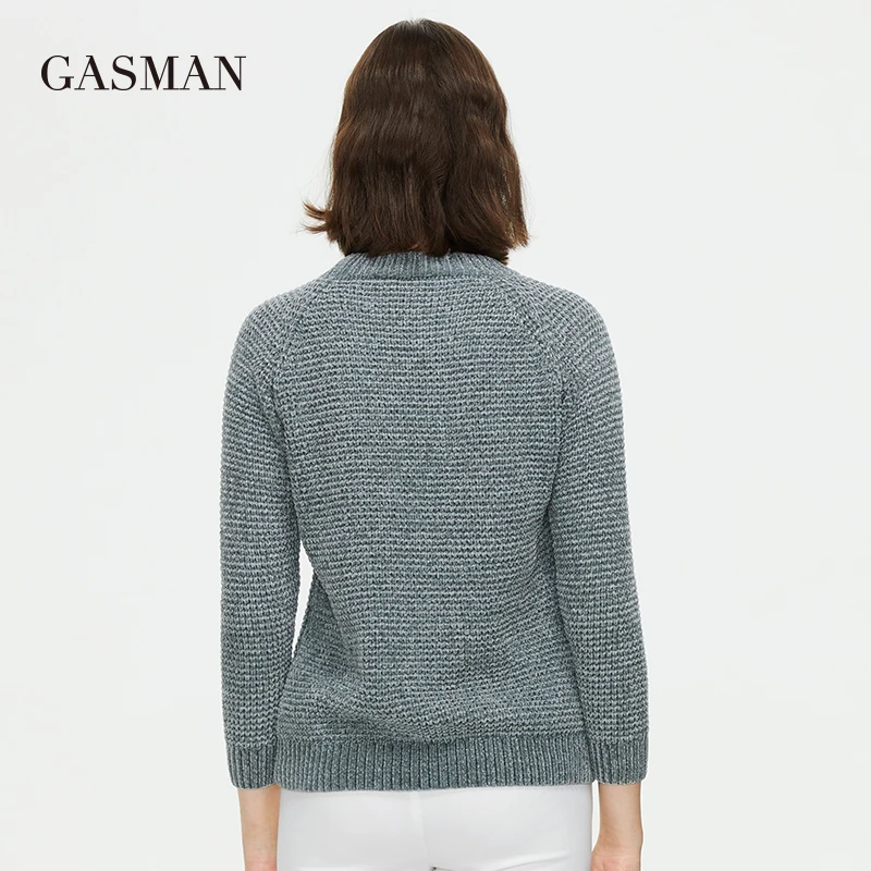 GASMAN NEW 2022 winter clothes women soft Skin-friendly warm Round neck Ladies sweater fashion high quality Women\'s jumpe GM003