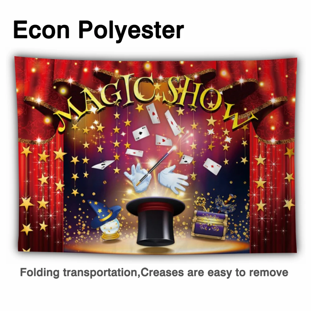 Funnytree magia mostrar cenário estrelas poker chapéu mágico feliz aniversário chá de fraldas fontes de festa decoração personalizada banner fundo