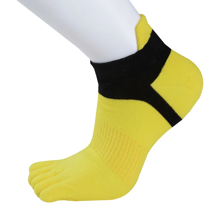 Calzini da uomo calzini da ciclismo in cotone traspirante a cinque dita sport Running nero bianco grigio Calcetines Happy Socks Calcetines