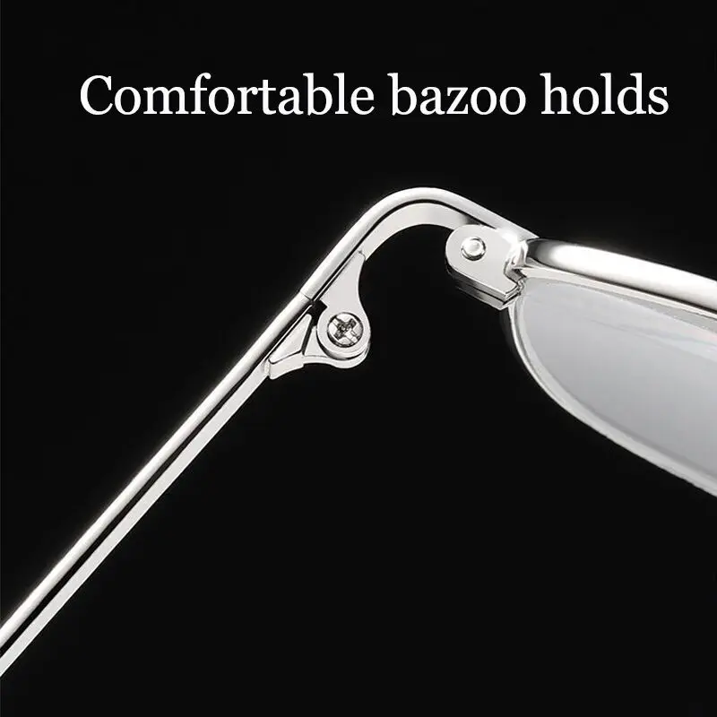2 stücke Kristall Glas Objektiv Lesebrille Männer Anti-blau Licht Presbyopie Vergrößerungs Anti-Scratch Brillen Dioptrien 1,0-4,0 Silber – Detail 10