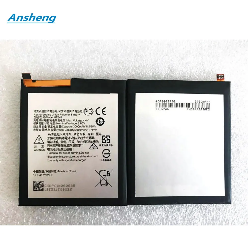 High Quality 3000mAh HE342 Battery For Nokia X6 2018 6.1 Plus TA-1099 Mobile phone