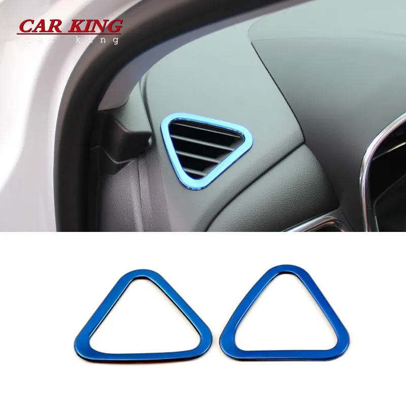 

Stainless steel Interior Car front Small air outlet Decoration Cover Trim Styling Accessories For Chevrolet Equinox 2017 2018