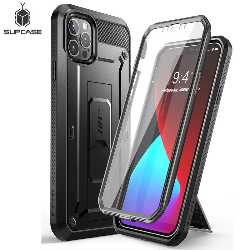 

For iPhone 12 Pro Max Case 6.7" (2020) SUPCASE UB Pro Full-Body Rugged Holster Cover with Built-in Screen Protector & Kickstand