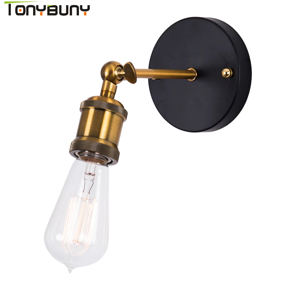 

E27 Antique Vintage Bulb Holder E27 Socket Gold Lamp Base Light Bulb E26 Hoder Ac220v Ac110v Wall Fitting Bracket Light Holder