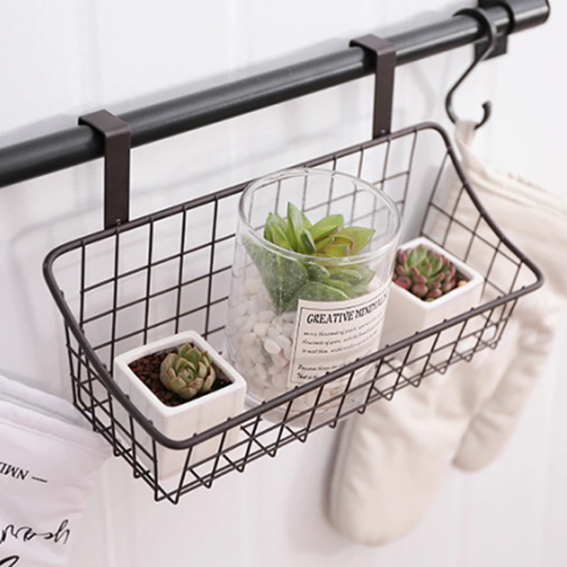 

Hanging Kitchen Organizers Storage Baskets Metal Kitchen Drain Basket Home Office Storage Kitchen Bathroom Organizer Holder