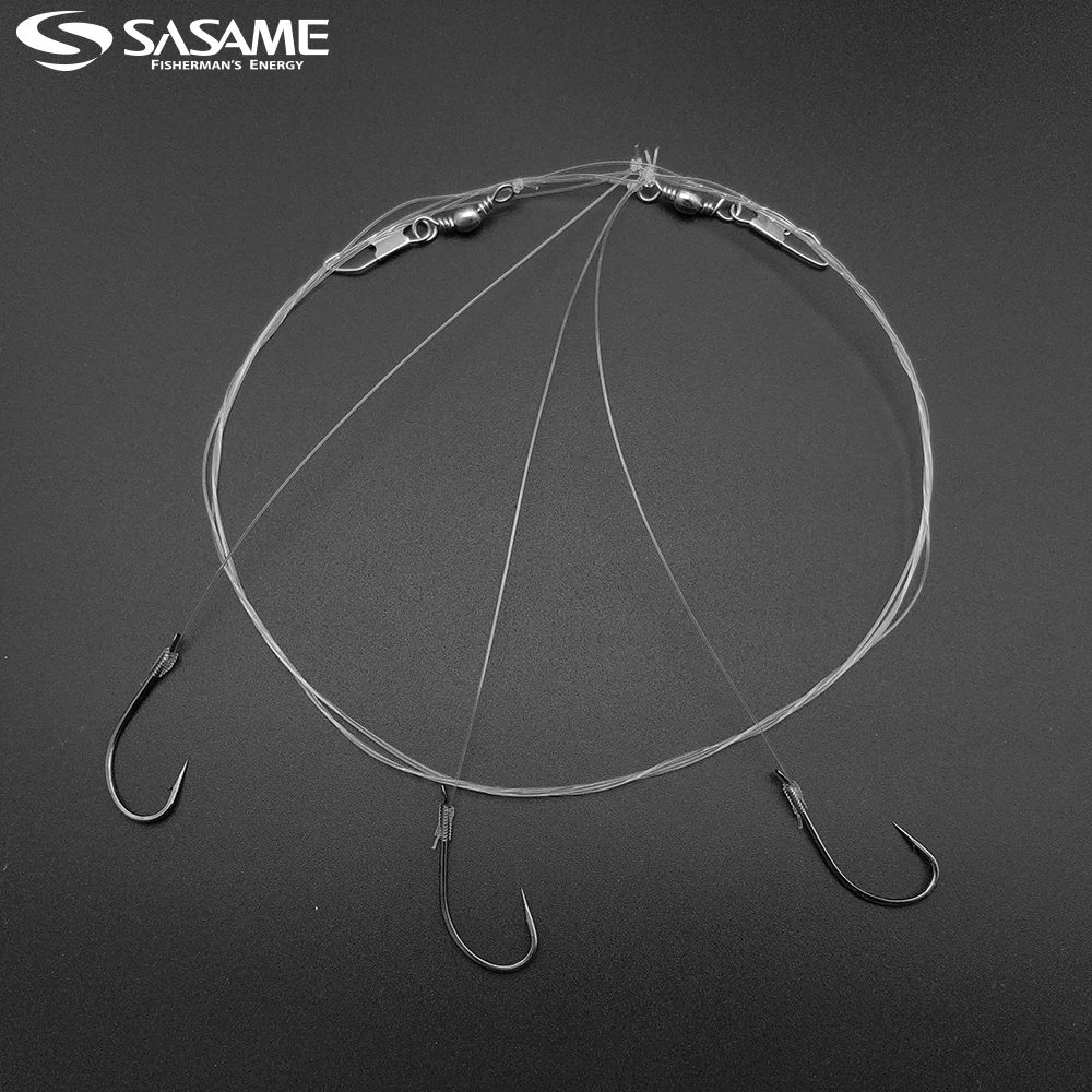 Japan SASAME String Hook with 3 Hook Rigs Swivel Fishing Tackle Boating Fishing Saltwater Fishhooks Fishing Accessories Tackle