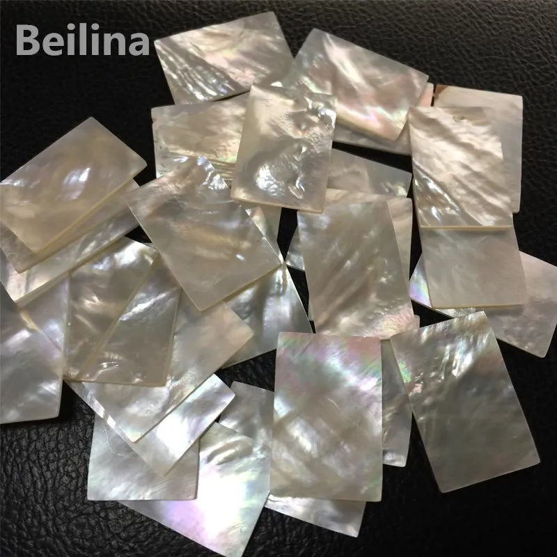 10PCS 30mm /20mm/1mm White Natural Mother Of Pearl Shell Slice DIY Musical Instrument Accessories and Wood Inlay Carved Material