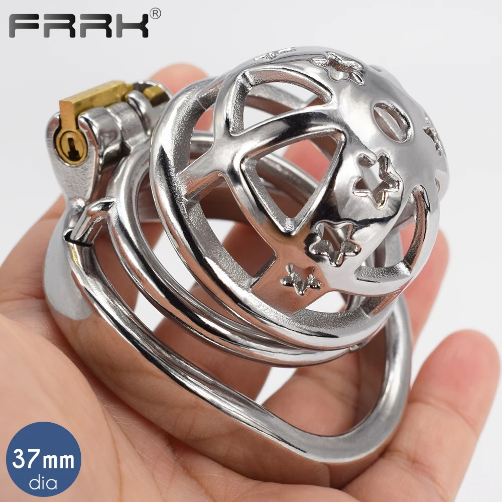 FRRK Metal Chastity Cage Chastity Cock Male Bondage Belt Device Man\'s Penis Lock Fetish BDSM Sex Toys Sexual Shop Adults 18