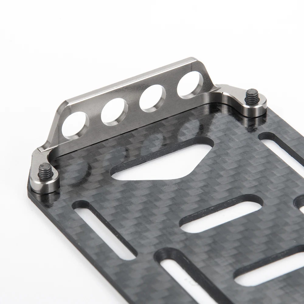 AXSPEED-bandeja de placa de montaje de batería de fibra de carbono con soporte de Metal para Axial SCX10 1/10 RC Crawler Car Truck Model Upgrade Parts